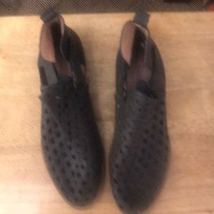 Black Leather Ankle Boots